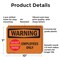 Signmission Employees Only With Symbol OSHA Warning Sign, Plastic, 10in W x 7in L, 2PK OS-2PACK-WS-P-710-L-12114 - alternate 6